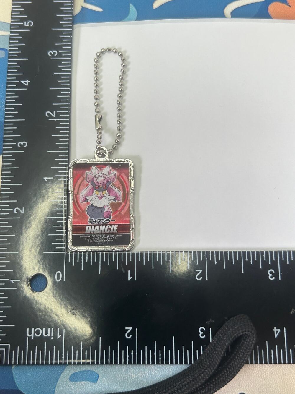 Diancie Pokemon metal key chain charm